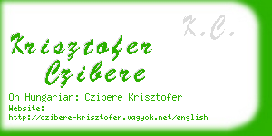 krisztofer czibere business card